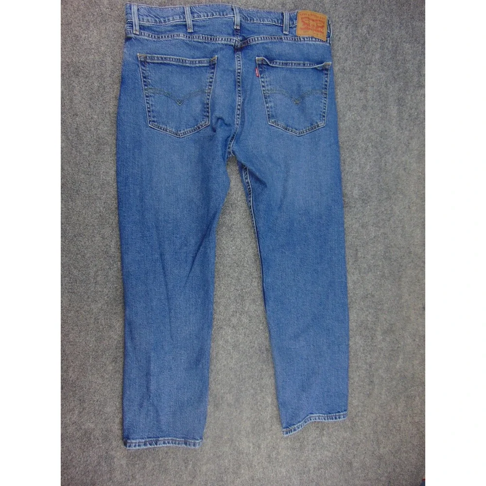 Levi's 541 Mens 38x29 Athletic Taper Blue Solid Denim Jeans Classic Casual